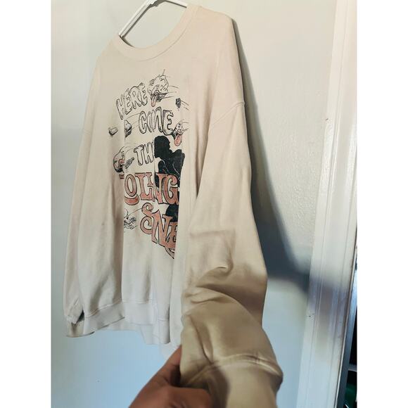 DAYDREAMER White Rolling Stones Here Comes The Stones Oversized Sweatshirt L - Picture 5 of 10